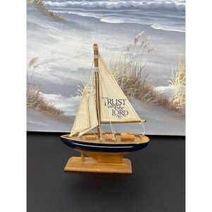 Dicksons Wooden Sailboat Trust In The Lord Proverbs 3:5 Nautical Decor SBW-701